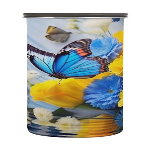 Envase hermético acero 900 ml con tapa azul