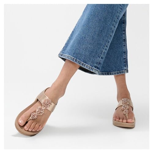 Image of FitFlop Women's, Fino Beaded Button Sandal