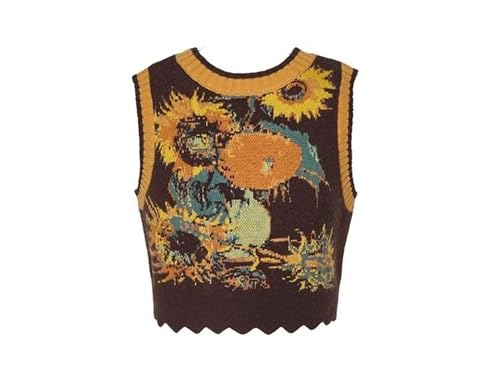 Aesthetics Sweater Vest Women Floral Sweaters for Women Floral Vest Sleeveless Sweater Y2k Tie Front Sweater Vests2
