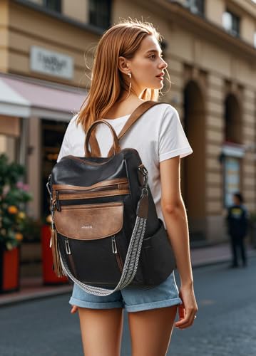 Image of Shrrie Backpack Purse for Women Fashion Leather Backpack Purse Designer Travel Backpack Shoulder Bag
