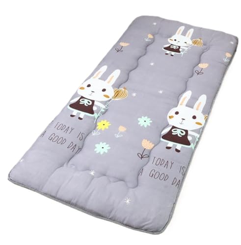 【Yecox】ごろ寝マット マットレス 折りたたみマットレス 敷布団 学生ベッドパッド 寮シン畳ベッドパッド 厚さ 3cm 低反発 柔らかい 防ダニ 菌防臭加工 カバー洗える 通気 使いやすい 簡易 家庭用 学生寮 お昼寝 (70×170cm,バニー)