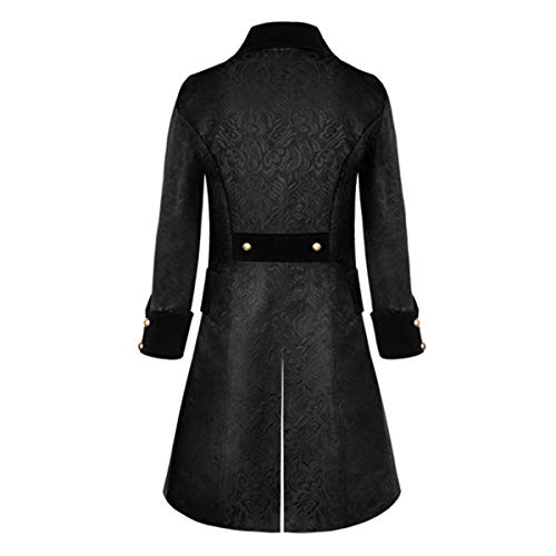 COCD Uomo Cappotto, Steampunk Vintage Camicia