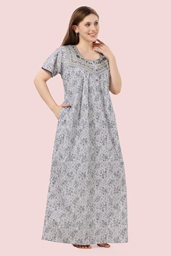 Image of Soulemo Women's Pure Cotton Floor Length Nighty 1690
