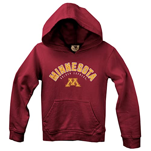 Wes and Willy NCAA Kids Fleece Hoodie,Minnesota Golden Gophers,L,Wine