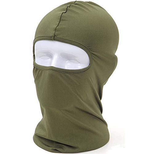 2019 5 piezas Verde militar 1 paquete Balaclava 1-Pack Máscara facial Casco Forro Accesorios para esquí Gorro de cuello Mascarilla de esquí por CxYuan miniatura 2