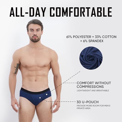 Boxer Briefs & Briefs Combo, Low-Rise Men Underwear, Coolzone Fly, Moisture Wicking Underwear, Super Soft Comfort4