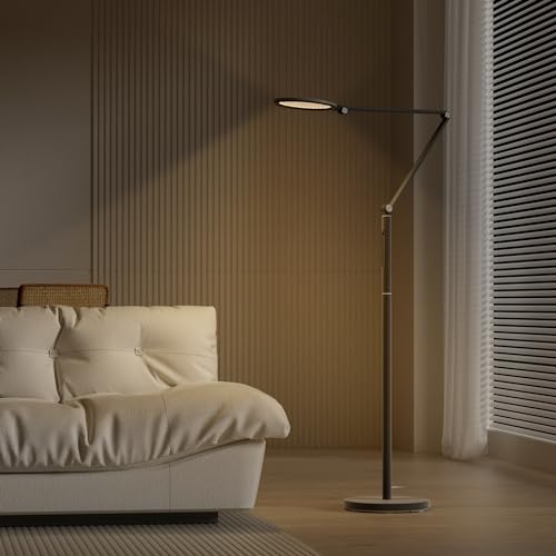Image of Honeywell F01 LED Floor Lamp, Dimmable Standing Light with Remote, Black