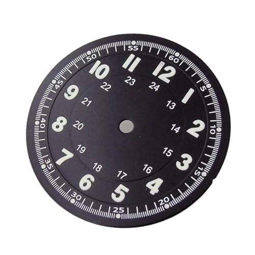 PVUVTNAHW クラシック 29mm パイロットスタイル 腕時計 文字盤 + 針セット アラビア数字 NH35 NH36 自動巻きムーブメント対応, 文字盤Bのみ。, For NH35 NH36