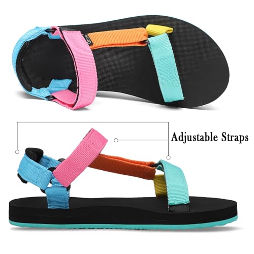 Image of Sport Walking Water Sandals for Women with Arch Support & Adjustable Straps Platform Sandals Women Height Increase