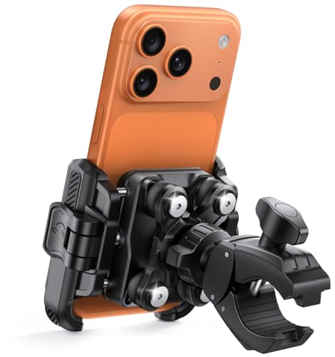 Lamicall Motorcycle Bike Phone Mount - [Upgrade Vibration Dampener] [Camera Friendly] Bike Phone...