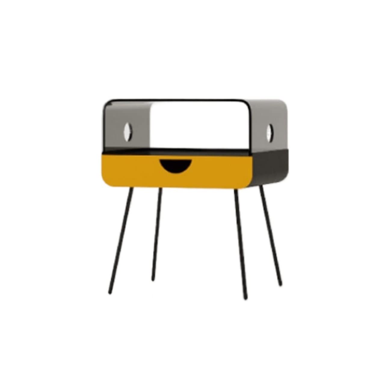 Table de chevet casier pour petit espace, meuble d'appoint en acrylique pour salon et chambre