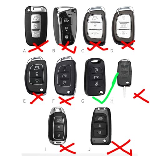 Carcasa de llave Hyundai ix35 antichoque con botones de TPU texturizados 4