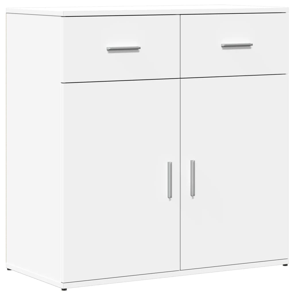 vidaXL Aparador, Alacena Alta con Almacenamiento, Armario Auxiliar de Buffet, Mueble para Salón Cocina Pasillo, Madera de Ingeniería Blanco
