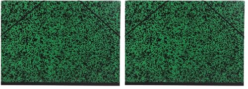 Carton à dessin Annonay Clairefontaine 52x72 cm vert élastiques grand format pochette