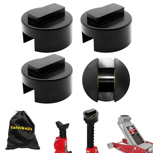 4PCS Jack Pad Adapter for BMW & Mini Pinch Weld Frame Rail Protector Floor Jack Rubber Pads with Storage Bag Jack Stand Puck Adapter Compatible with BMW 1 2 3 4 5 6 Series (Crescent Type)