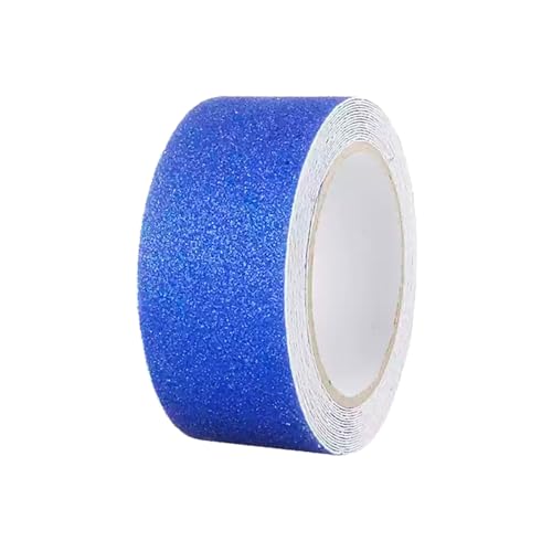 YMWALK Nastro antiscivolo, ad alta trazione, antiscivolo, 5 cm x 5 m, autoadesivo, antiscivolo, impermeabile, nastro abrasivo per scale, gradini, esterni e interni (blu)