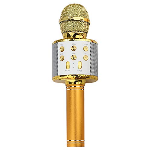 Microfone Karaokê sem fio, 281 Gramas Microfones Bluetooth de mão com alto-falante Máquina de karaok