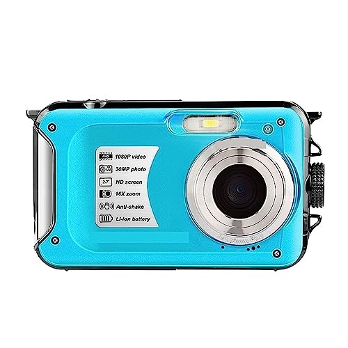 TRDEWR Cámara Impermeable Foto Video Subacuática Selfie con Pantalla Dual For Bucear Portabilidad Sin Esfuerzo