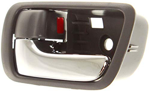 Garage-Pro Interior Door Handle Set Compatible With 2002-2006 Toyota Camry Front And Rear, Driver And Passenger Side Gray Bezel With Chrome Lever #TOP3