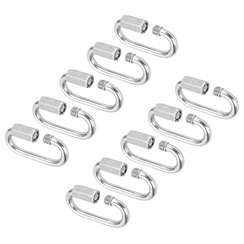Srliya 10 Peças de Conector de Ligação Rápida, Mosquetão Com Rosca de Travamento de Corrente para Re