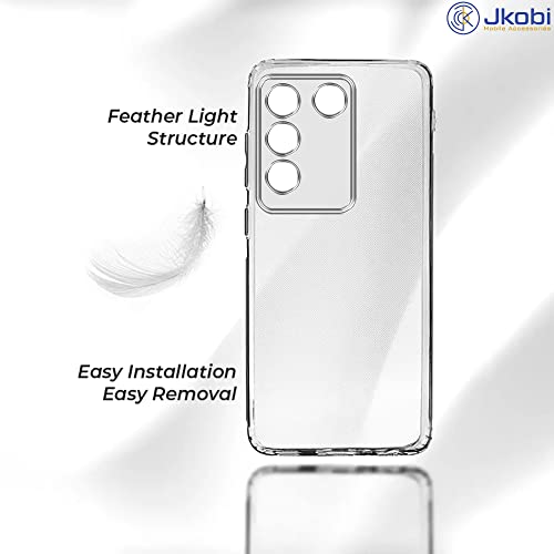 Image of Jkobi Back Cover for Vivo V27 | Vivo V27 Pro (Silicone Clear Shockproof Case with Camera Protection | Soft and Flexible | Transparent)