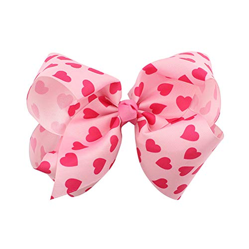 Miniatura 2 de Pinzas para el pelo para niñas, horquillas para el cabello con cinta para el cabello para días de San Valentín JHV14 (Bow-B0)