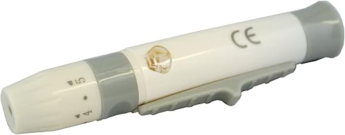 Miniatura 3 de One Step Dispositivo de punción y lancetas de calibre 100 x 23, bolígrafo de muestreo de sangre, 5 ajustes de profundidad, prueba de nivel de azúcar