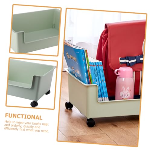 Boîte de rangement à roulettes bac plastique robuste lit bureau - 8