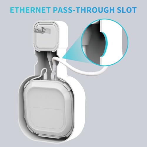 Wall Mount Holder for eero 6 and 6+ Router Mesh Wi-Fi System – No Messy Wires, Space-Saving Outlet Wall Mount Holder for 6+ Extender, Stand Bracket (White-2pcs) - Image 4