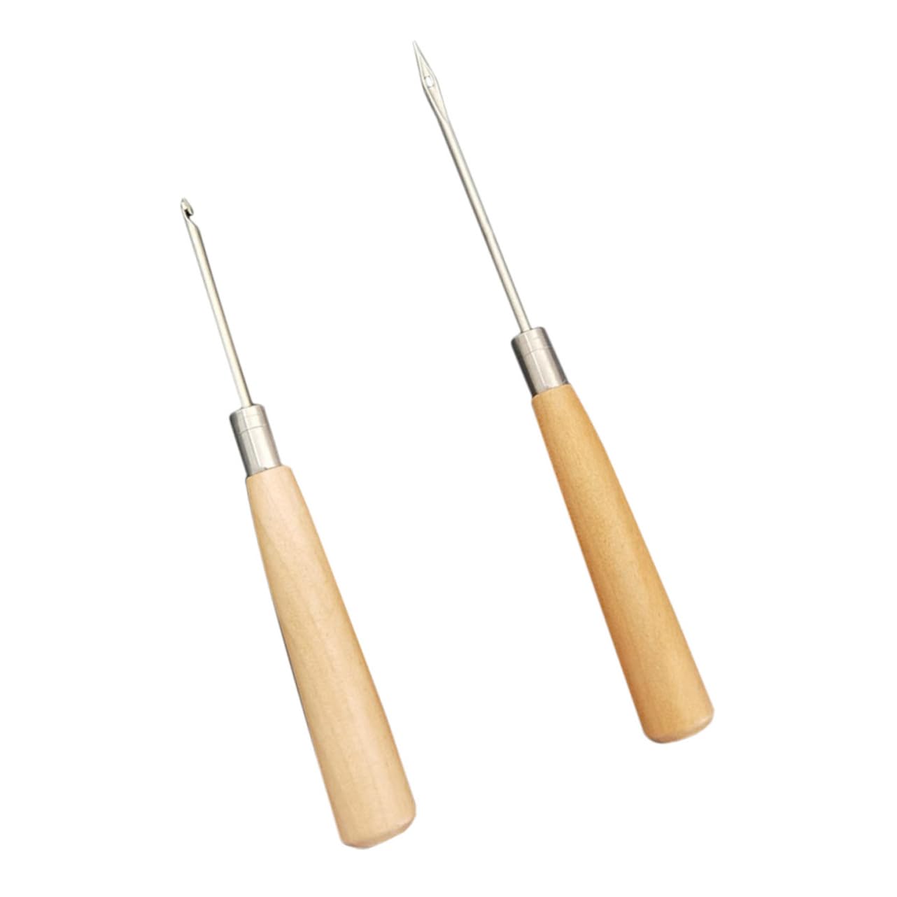 DOITOOL 2Pcs Handle Sewing Awls for Leather Craft Durable Perforating Awls for Shoes Repair Upholstery Tents More Handy Leatherworking Tools