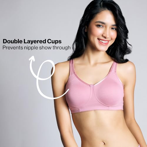 Image of NYKD NYB169 Cotton Non Padded Non Wired Encircled Shaping Bra Full Coverage Side Lift (Plus