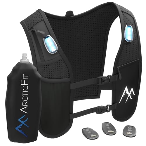 ArcticFit Gilet Catarifrangente con Luce Running LED - Regolabile, Unisex,