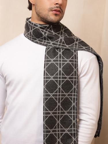 Image of Ravaiyaa - Attitude is everything Men's Reversible Stripe Pattern Winter Wool Scarf, Muffler 72 inchx12 inch Inch