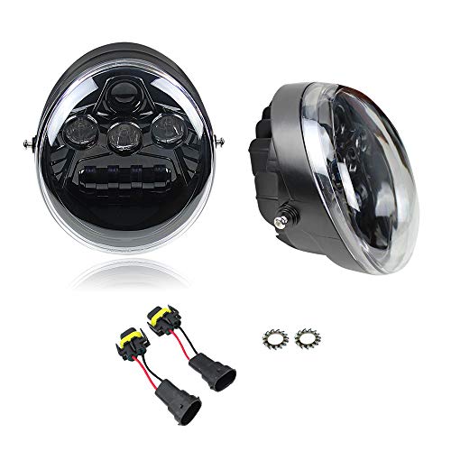 Led Protector Vrod Headlight Fit For Motorcycle Vrsc Vrsca Vrscaw Vrscb Vrscf Vrscse Vrscse2 Vrscr Vrscx Vrxse V-Rod V-Rod Muscle Screamin Eagle Cvo V-Rod Street Rod(Black) #TOP5