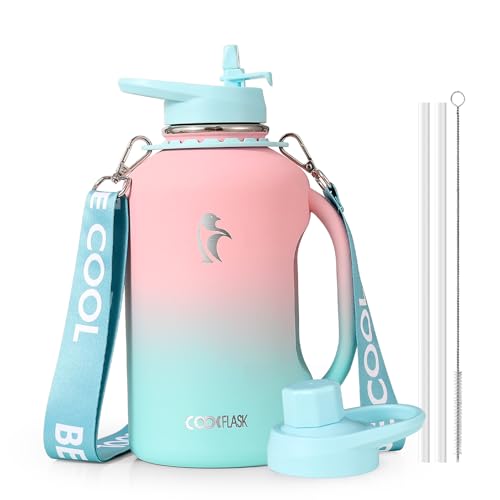 Image of Coolflask 64 oz Water Jug with Handle, Half Gallon Insulated Water Bottle
