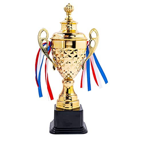 Opiniones y reviews de Trofeo copa grande tabla con los diez mejores. 36 Copa trofeo, copas grandes de premio de oro, trofeo de metal dorado con base de plástico para torneos deportivos, competiciones (14 x 4 pulgadas)