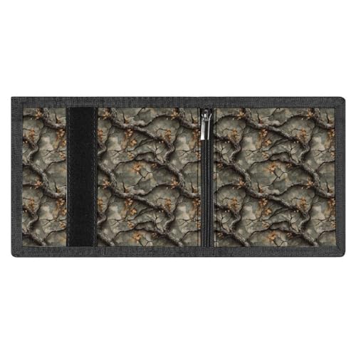 Green Camouflage Tree Print Wallet for Men, 8 Credit Card Holder Slim Minimalist Front Pocket Small Mens Bifold Wallets3
