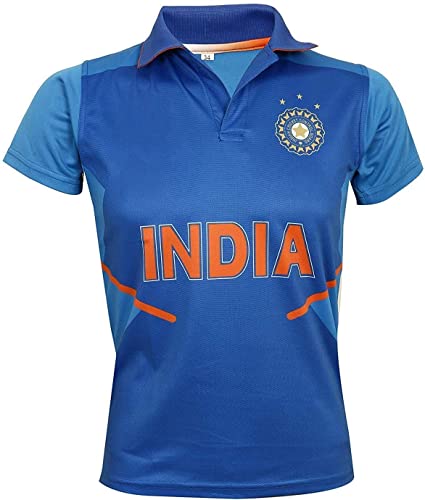 KD Cricket Jersey World Cup 2019 Supporter T-Shirt Cricket Team Uniform India - Half Sleeve Plain 50