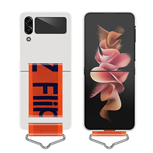Coque Samsung Galaxy Z Flip 4 ultra mince blanche rigide K8 anneau