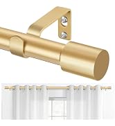 TONIAL Curtain Rod 32 to 43 Inch(2.6 to 3.6 ft), Adjustable Splicing Window Curtain Rods, 3/4 Dra...