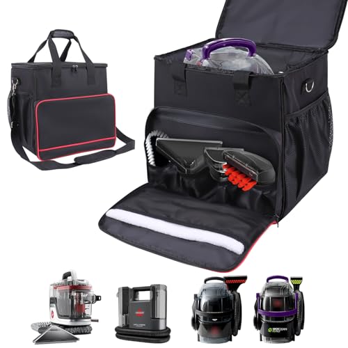 Storage Bag Compatible with Bissell Carpet Cleaner Machine 2458/3624/3682/Hoover Carpet Cleaner FH14050, Carrying Bag Case for Bissell Upholstery Cleaner Portable Steam Cleaner Storage Bag, Bag Only