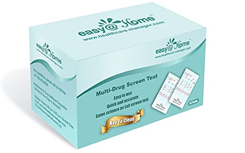 Easy@Home 5 Panel Instant Drug Test Kits - Testing Marijuana (THC), COC, OPI 2000, AMP, MET mAMP- Urine Dip Drug Testing -#EDOAP-254-10 Pack