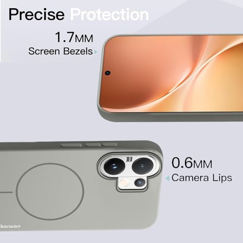 Image of KARWAN️ Magnetic Wireless Ultra Slim-Fit Back Case Cover for Vivo V60 |Hard PC Case Cover| Ultra-Thin & Light Weight with [Ultra Premium Feel] Case for Vivo V60 (6.77 inch) (Grey)