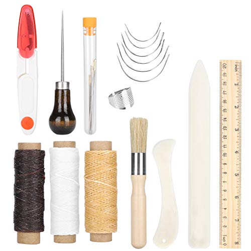 Costura de cuero sin esfuerzo usando el kit de 22 piezas para principiantes y artesanos DIY