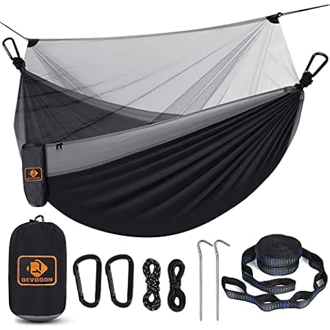 Camping Hammock with Net and Tree Straps Cover