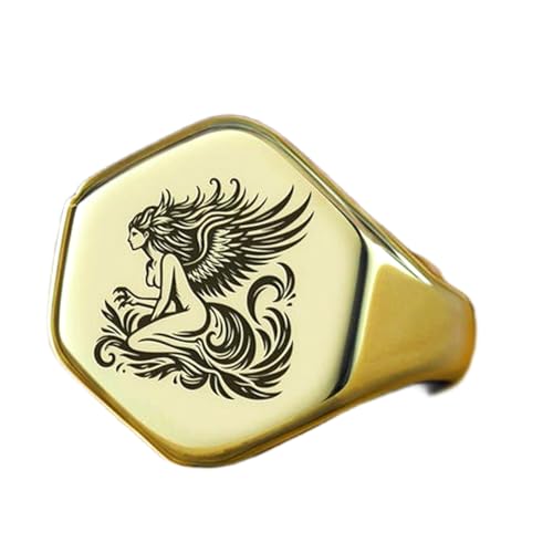 Bague féerique mythique hexagonale en argent sterling 925