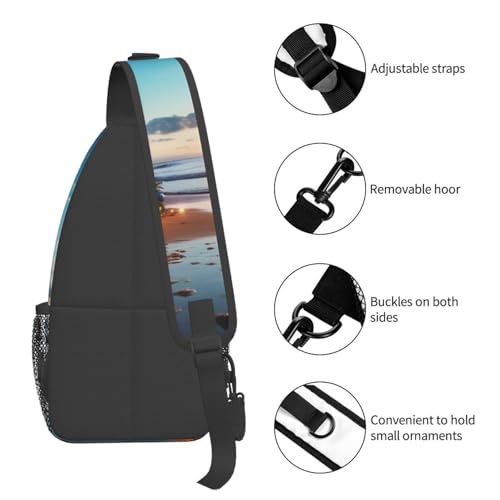 Bolso cruzado unisex negro para senderismo y viaje miniatura 4