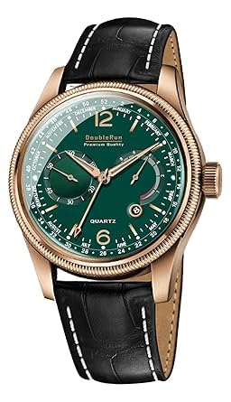 Royal Gold Watch Leather Belt Offical Round Dail Casual Official Watch for Men (Green) (B0CL2J1ZXW) Amazon Price History, Amazon Price Tracker