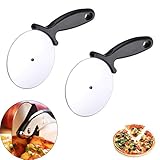Luckycivia 2 Packs Pizza Cutter Wheel, Kitchen Slicer with 4 inch Blade, Stainless Steel Pizza...