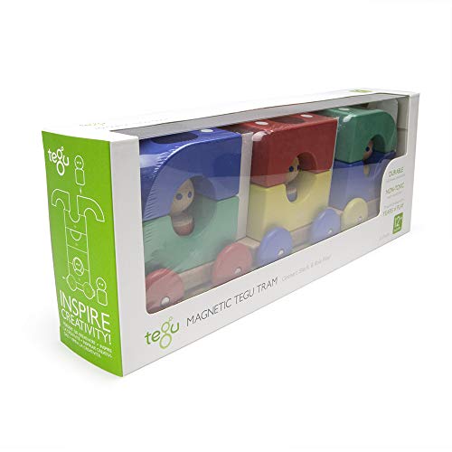 12 Piece Tegu Magnetic Tram Building Block Set, Big Top #TOP2